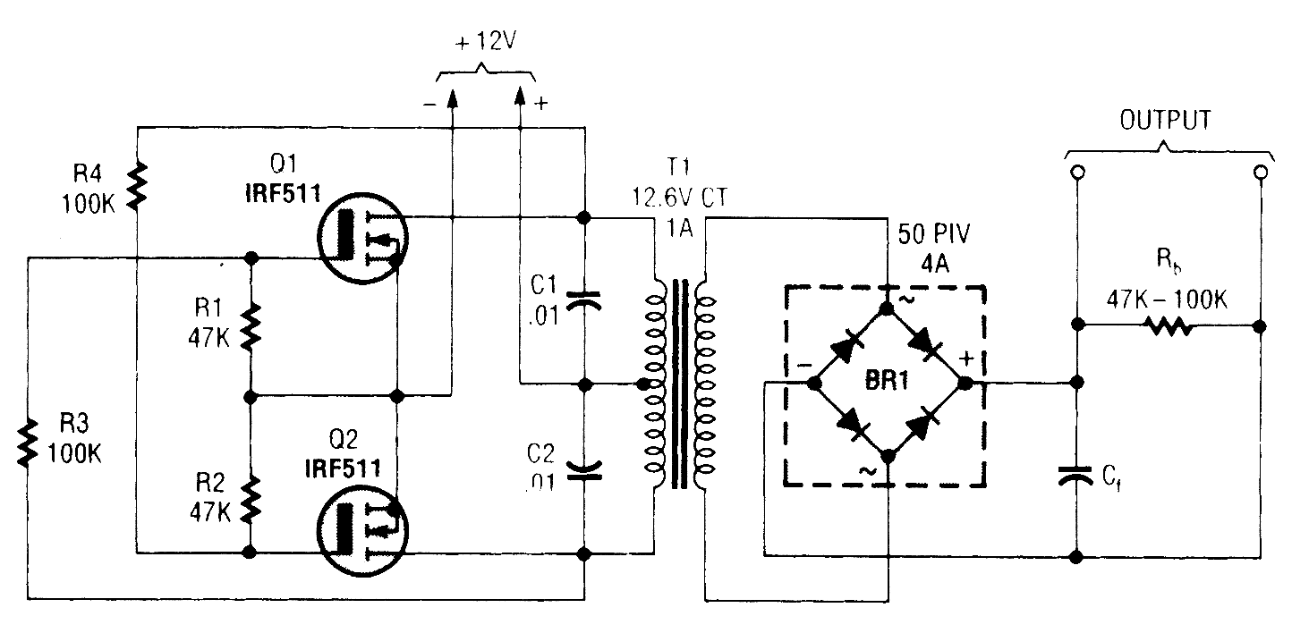 功率MOSFET逆变器电路图