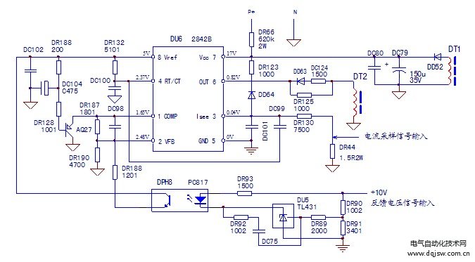 变频器上电检测开关电源UC384x振荡芯片好坏