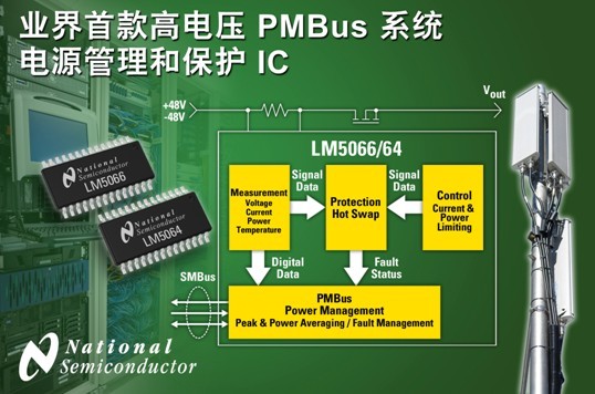美国国家半导体推出业界首款高压PMBus系统