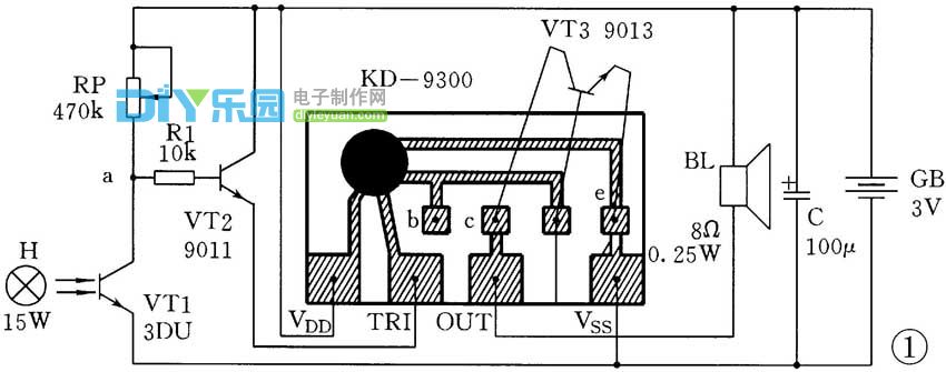 音乐集成电路-光电音乐报警器