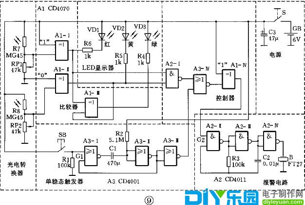门电路及其应用-或非门CD4001-四异或门CD4