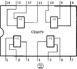 门电路及其应用-或非门CD4001-四异或门CD4