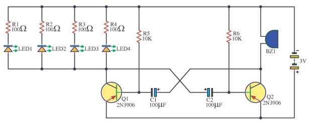 简单的LED闪烁电路