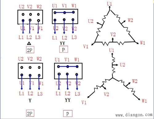 双速电动机接线图 -解决方案-华强电子网_接线图分享 双速电动机接线图 -解决方案-华强电子网