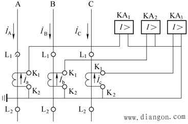 信号灯丝继电器电流_njl1漏电保护继电器接线_电流继电器接线图