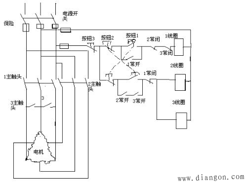 双速异步电动机控制线路的工作原理