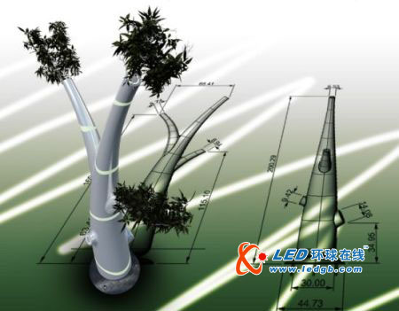 概念发光树 新型照明系统概念工业设计
