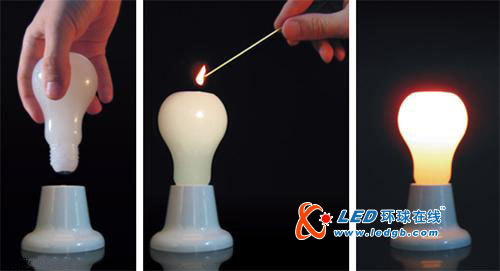 超有现代感的灯泡蜡烛