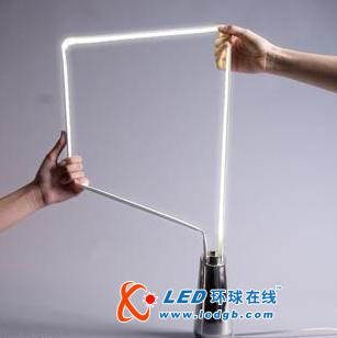 空中翻折变形的LED灯条台灯