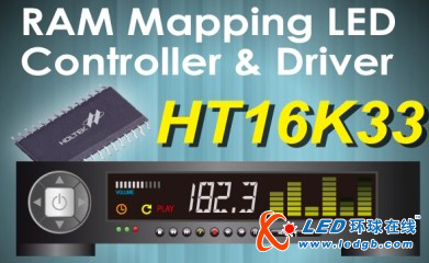 盛群推整合了LED驱动和按键扫描的功能HT16K33驱动IC