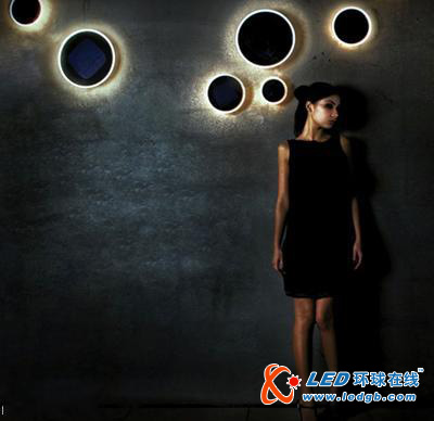 太阳能环形光晕LED景观灯