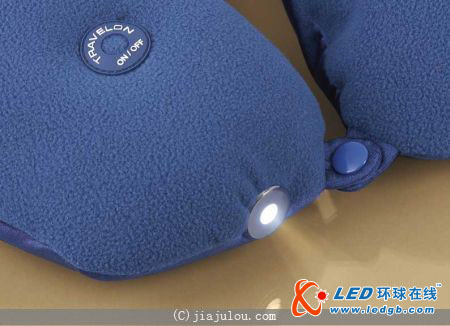 带阅读灯的头枕:支撑颈部 缓解疲劳