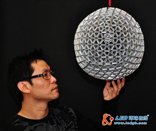 手工折纸镂空球形LED吊灯