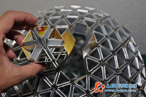 手工折纸镂空球形LED吊灯