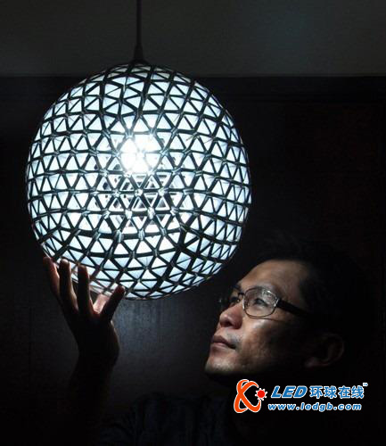 手工折纸镂空球形LED吊灯