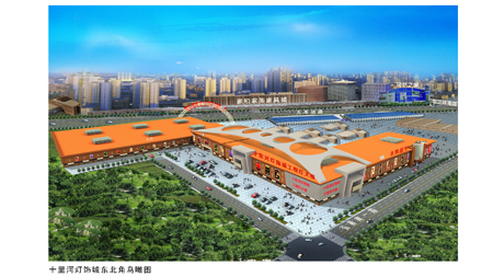 图为十里河灯饰城东北角鸟瞰图