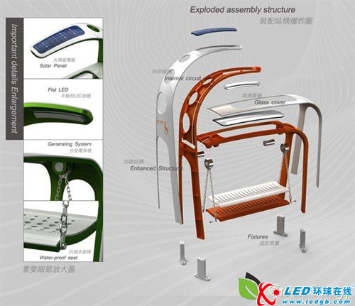 创新太阳能摇椅 史上最酷公园座椅