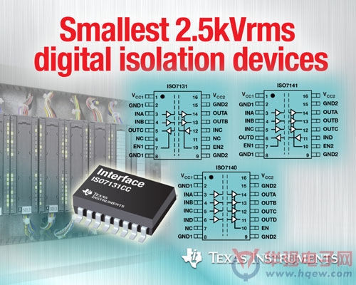 TI新增ISO71xx系列数字隔离器--华强电子网*电