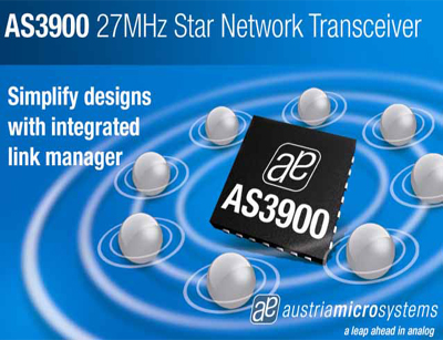 27 MHz频移键控低功耗收发器AS3900