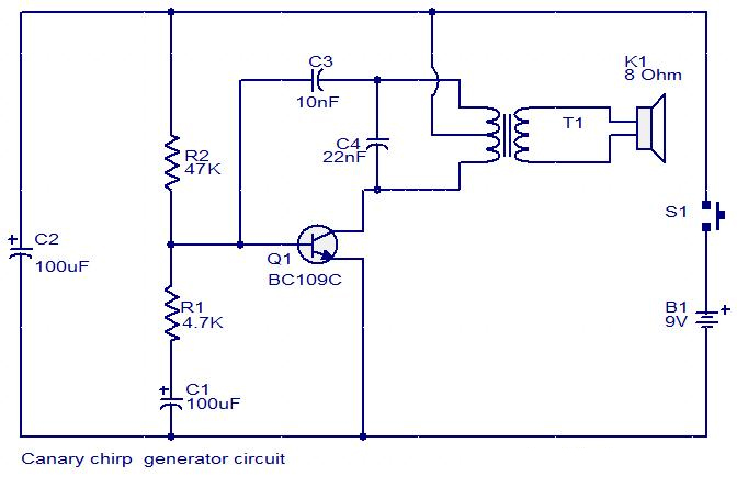金丝雀啁啾模拟发声器电路,解决方案