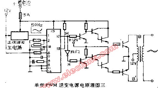 单相PWM逆变电源线路图