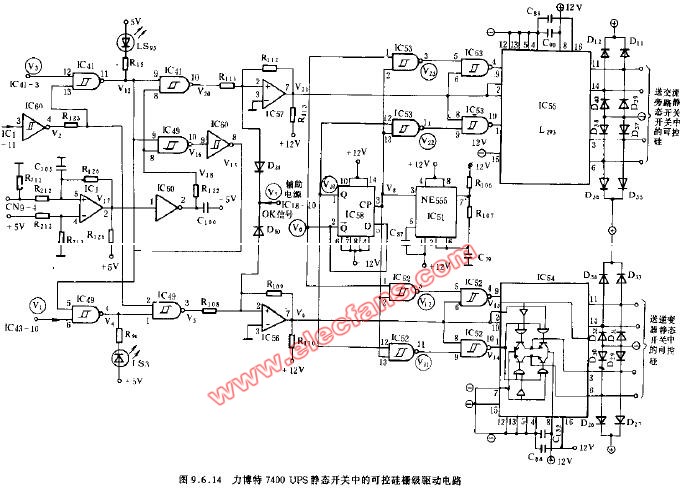 力博特7400 UPS静态开关中的可控硅栅级驱动
