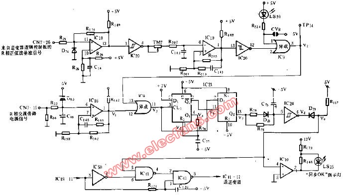力博特7400 UPS静态开关中逻辑控制电路中的