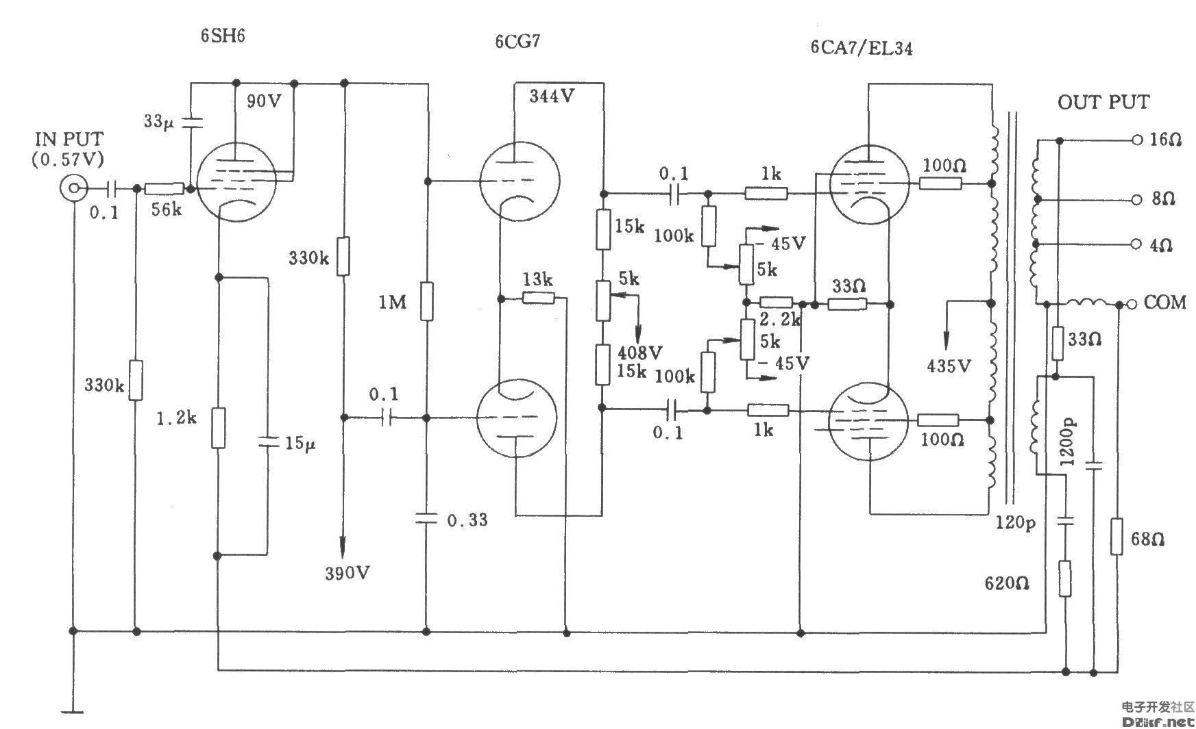 马兰士功放机电路图
