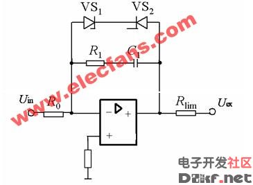 二极管钳位的外限幅电路