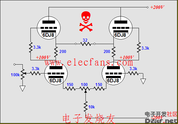 6dj8电子管耳机放大器电路图