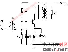 甲类功率放大器基本电路图