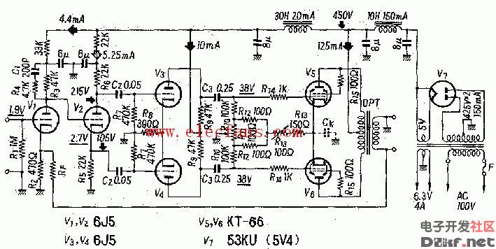 威廉逊电子管放大器原理图