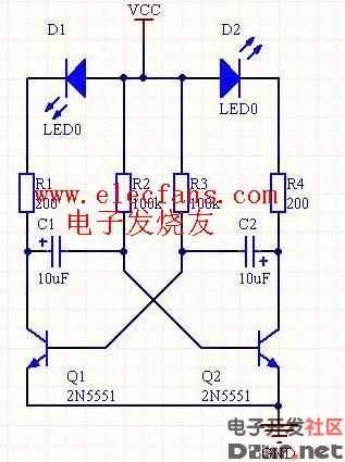 led闪烁电路