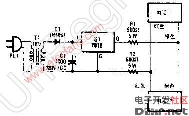 非常简单的内部电话通信电路