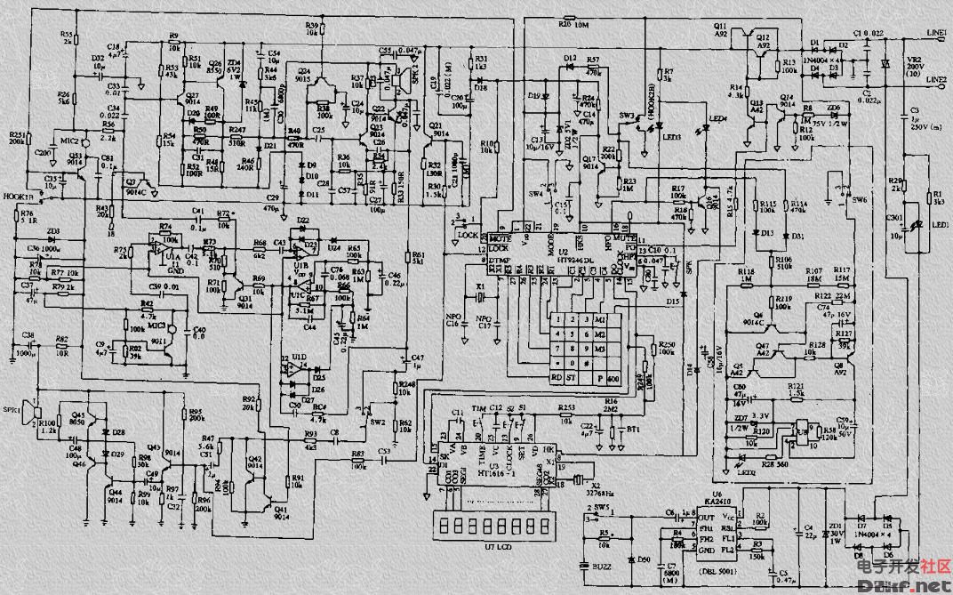步步高电话机原理图(电路图)_电路图-华强电子网