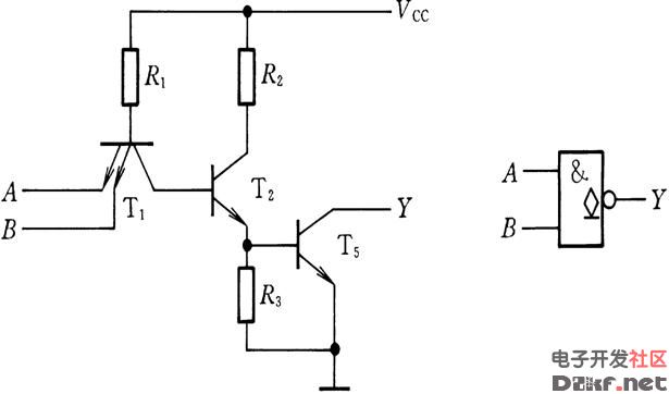 集电极开路与非门的电路和图形符号_电路图-华强电子网