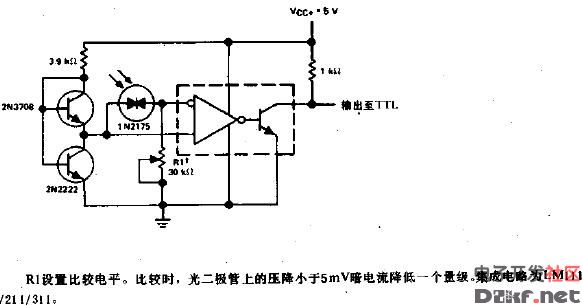 精密光二极管比较器电路图