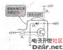 晶体管导通时的状态电路图
