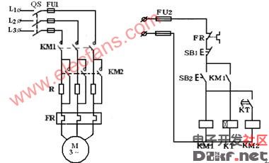 定子串电阻降压起动控制线路_电子设计应用_