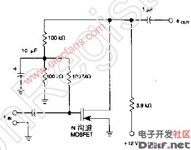 MOS场效应晶体管高阻抗偏置方法