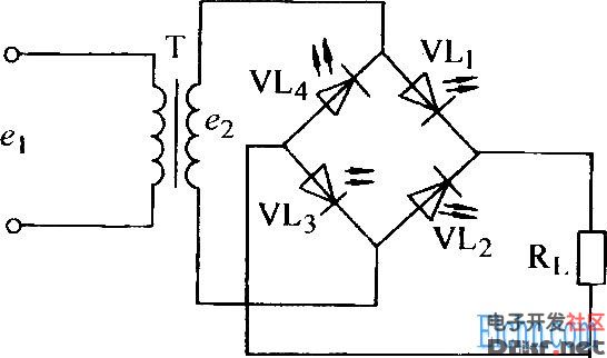 用发光二极管组装的整流电路