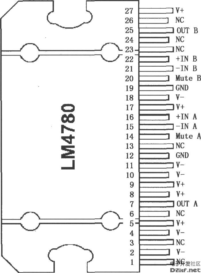 LM4780单声道立体声音频功率放大器