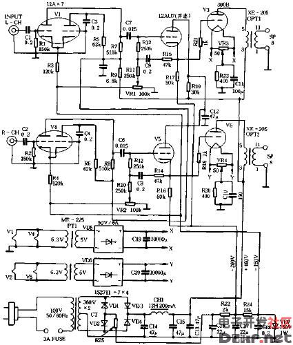 300B的高保真功率放大器电路原理图