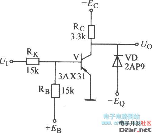 输出有钳位二极管的非门电路