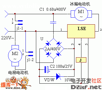 自锁开关接线图/自锁开关电路图/自锁开关 原理图