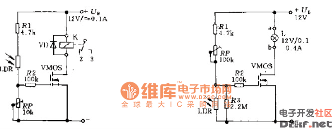光控开关电路原理图