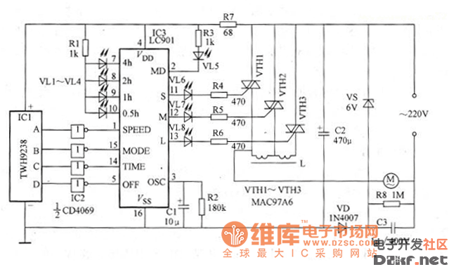 遥控电风扇维修 电路_遥控电风扇维修 电路_dydc遥控电路