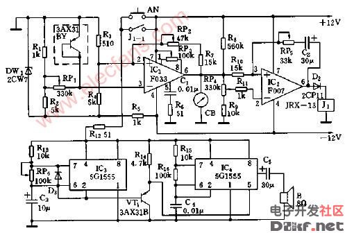 库房温度测量、报警器电路图_电子设计应用_