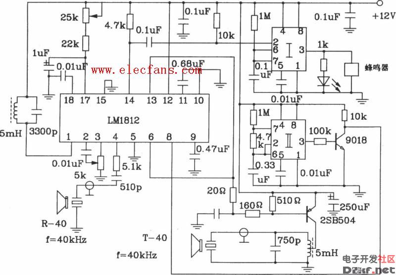 超声波芯片lm1812应用电路