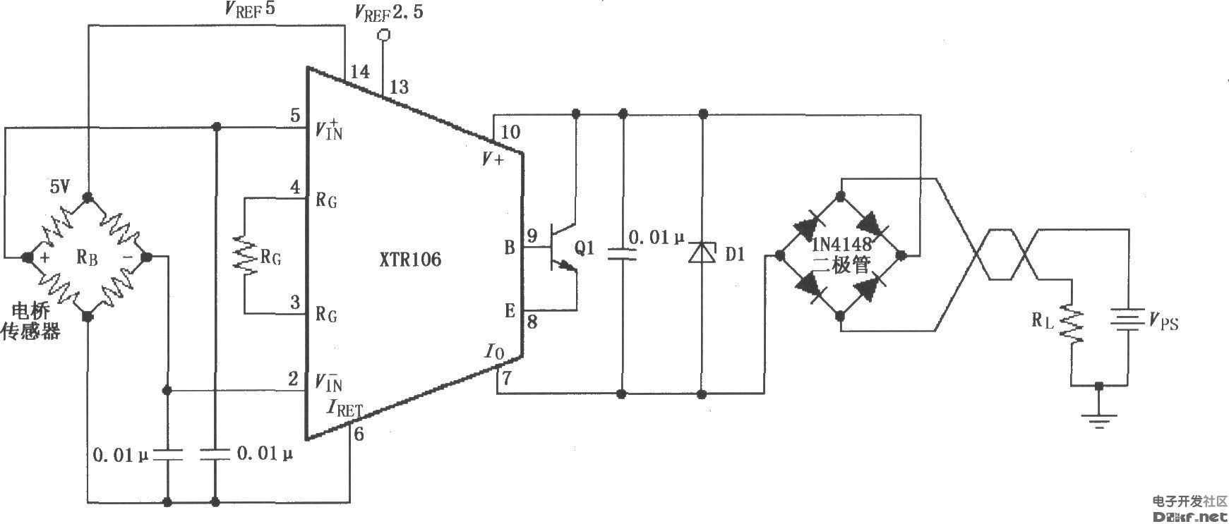 反向电压和浪涌过电压保护电路(XTR106)